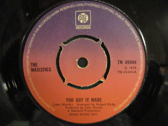 The Majestics ： You Got It Made 7'' / 45s (( Soul )) c/w I Want To Love You More (( 落札5点で送料当方負担_画像1