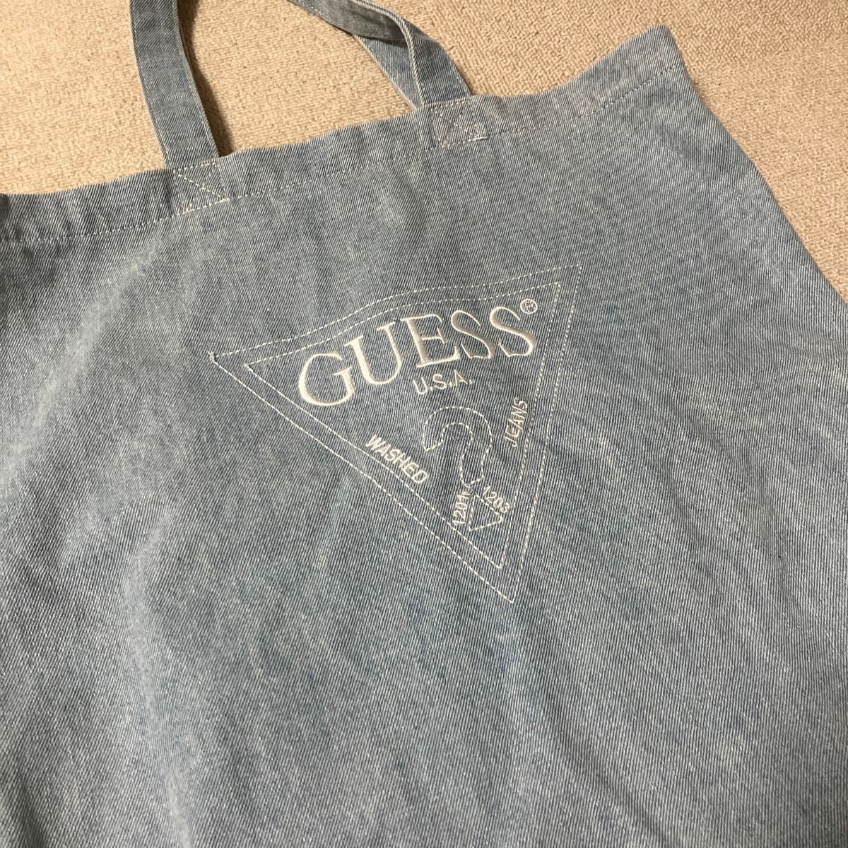 ゲスジーンズ　GUESSJEANS  トートバッグ エコバッグ ネイビー 紺 ジーンズ