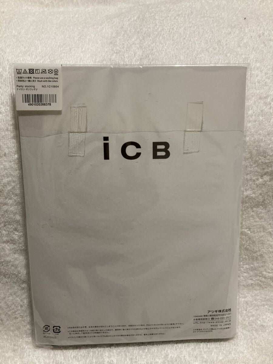 【新品】iCB スワロフスキー＆クリスタル アンクレット柄 黒 パンティストッキング パンストの画像2