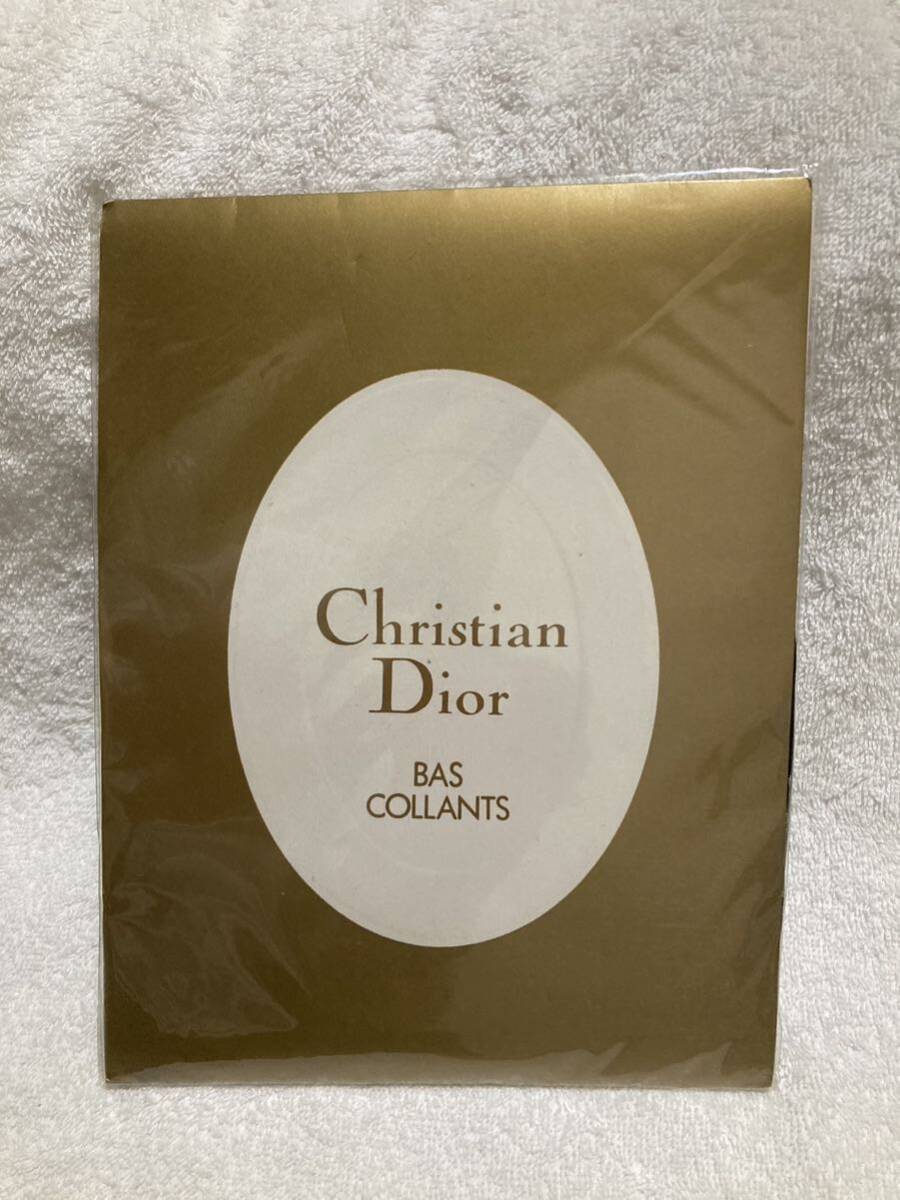 【新品】Christian Dior ワンポイント マチ付き ウエスト ロゴ入り アウトゴム 黒 パンティストッキング パンスト_画像2