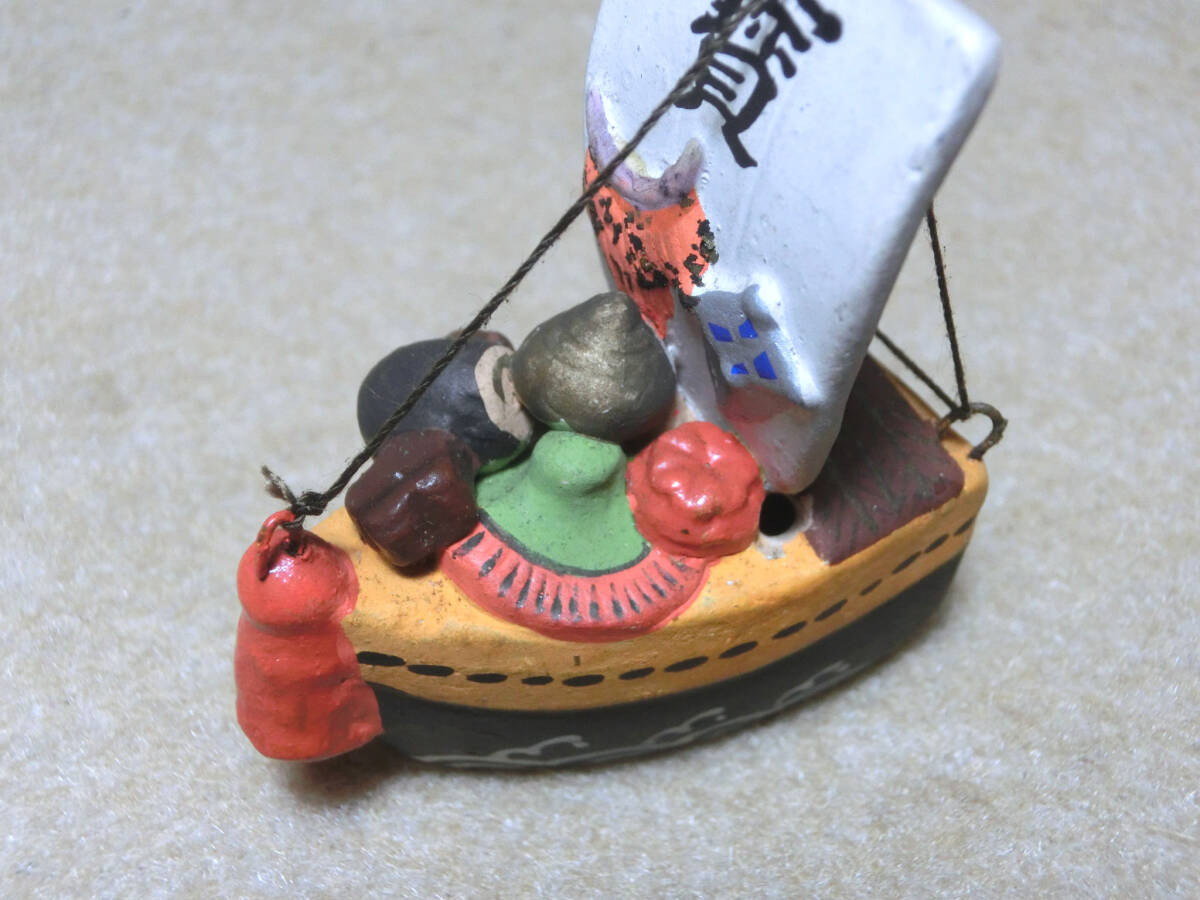  Showa предмет Treasure Ship керамика Mini украшение .. металлический стоимость доставки 220 иен ~