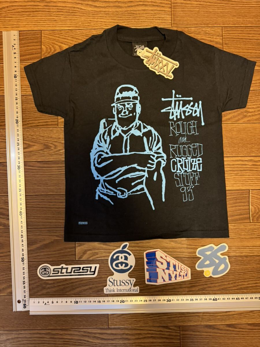 STUSSY 非売品BABYキッズカレンダーTee(S)(黒)ステッカーSET(STAFF)当時モノ OLD オールド ステューシー ￥1 最落無し限定ノベルティkids_画像5