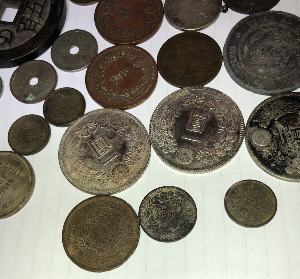  old coin put it together inspection / China Japan hole sen 