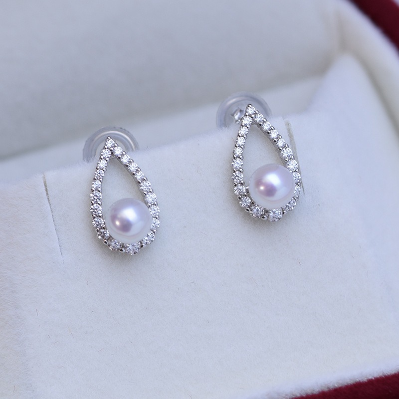 ピアス パール 本真珠 淡水パール 4mm-5mm パールピアス 卒業式 真珠 ピアス 普段使い パール 結婚式 冠婚葬祭 入学式 記念日 zed62a_画像2