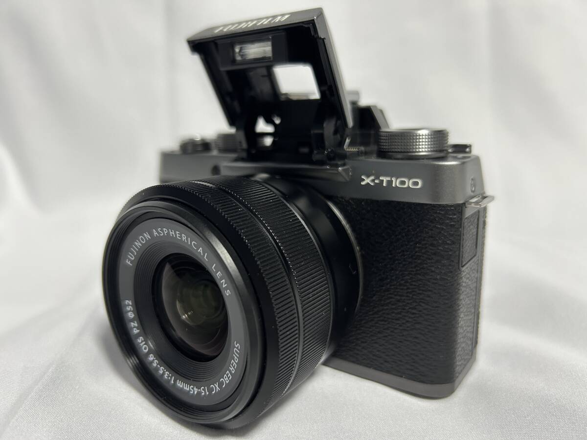 【美品】Fujifilm 富士フィルム X-T100 XC15-45mm F3.5-5.6 OIS PZ レンズキット元箱付き_画像3