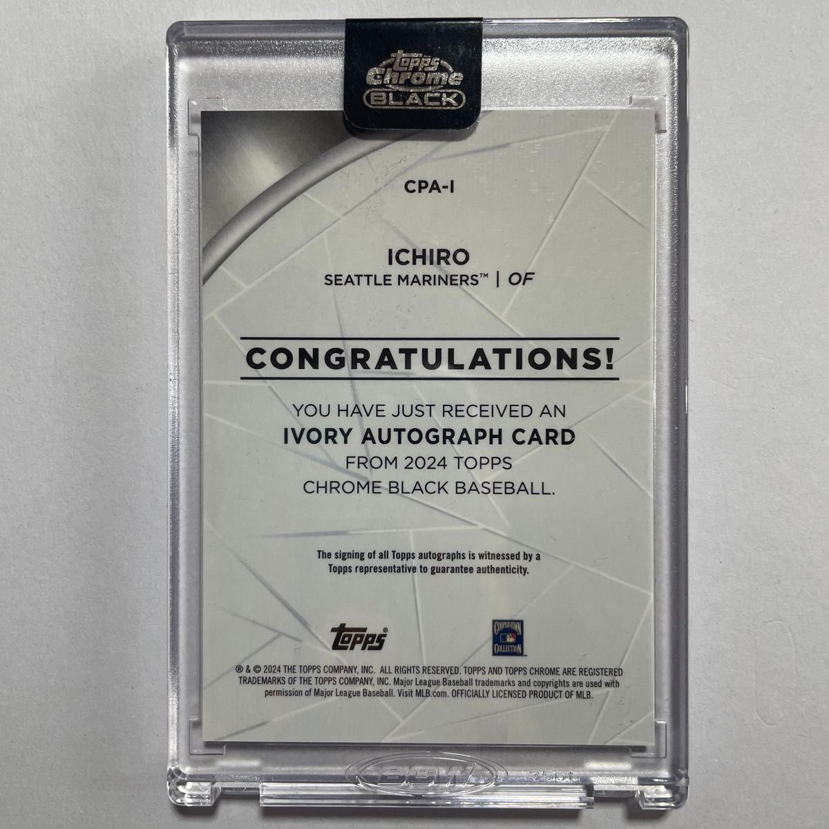 2024 TOPPS CHROME BLACK BASEBALL ICHIRO イチロー 25枚限定 2024 TOPPS CHROME BLACK BASEBALL ICHIRO イチロー 25枚限定
