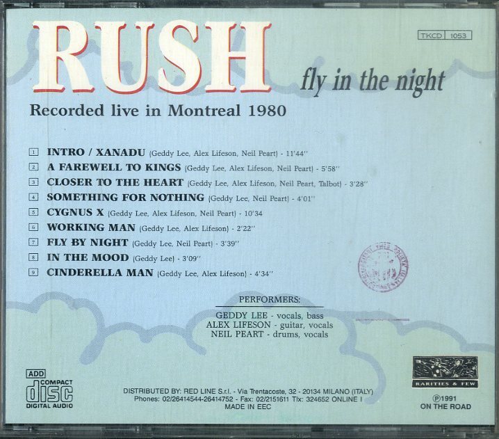 D00161892/CD/Rush「Fly In The Night」の画像2