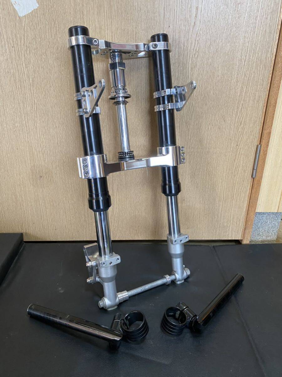 KSR110 純正フロントフォーク 倒立フォーク 三又 ステム付き KSR110 純正フロントフォーク 倒立フォーク 三又 ステム付き