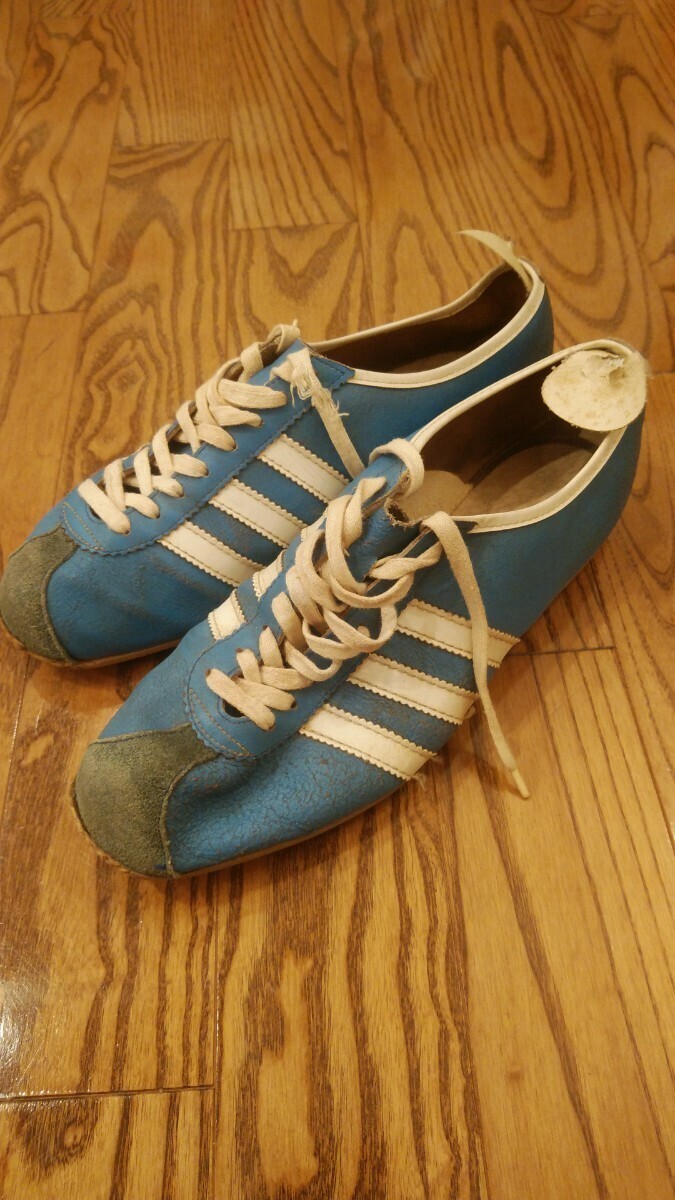 ビンテージ 60年代 西ドイツ製 ADIDAS REKORD 表記8 日本サイズ26.5cm アディダス レコード ヒールタブ スニーカー_画像1