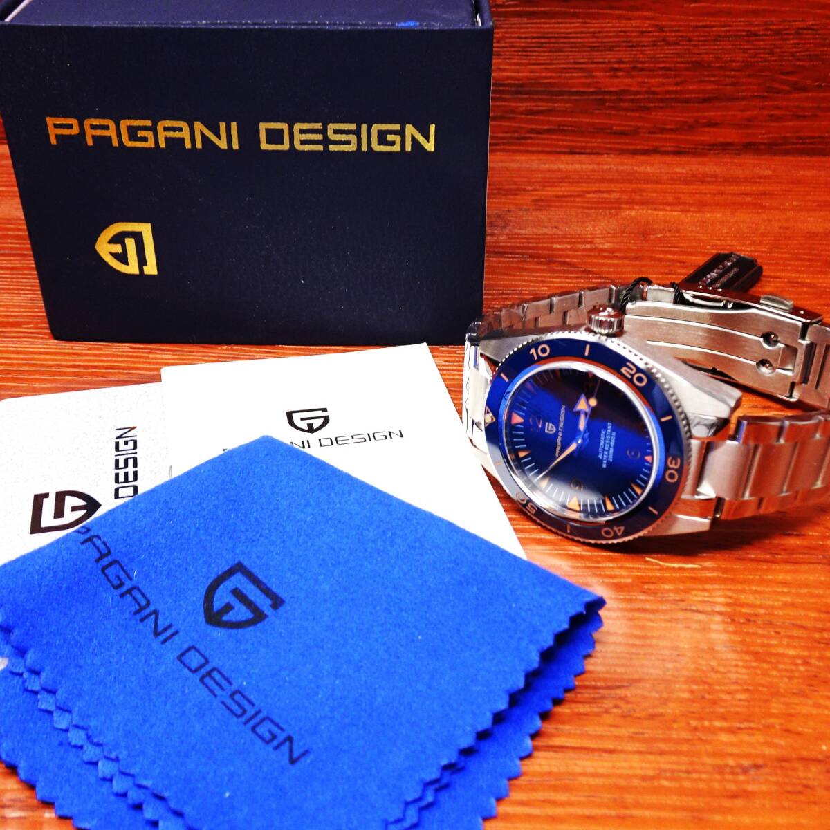 送料無料・新品〓 PAGANI DESIGN・パガーニデザイン・オマージュウォッチ腕時計 機械式NH35・ PD-YS005・316Lフルステンレス製モデル _画像10