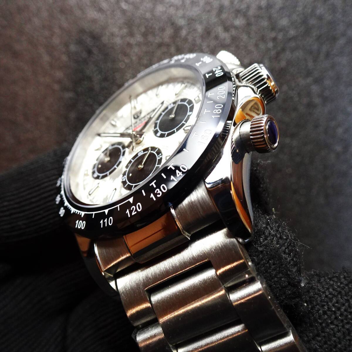 送料無料・新品・パガーニデザイン・メンズ・セイコー製VK63クロノグラフクオーツ式腕時計・フルメタル・オマージュウオッチ・PD-1664 _画像3