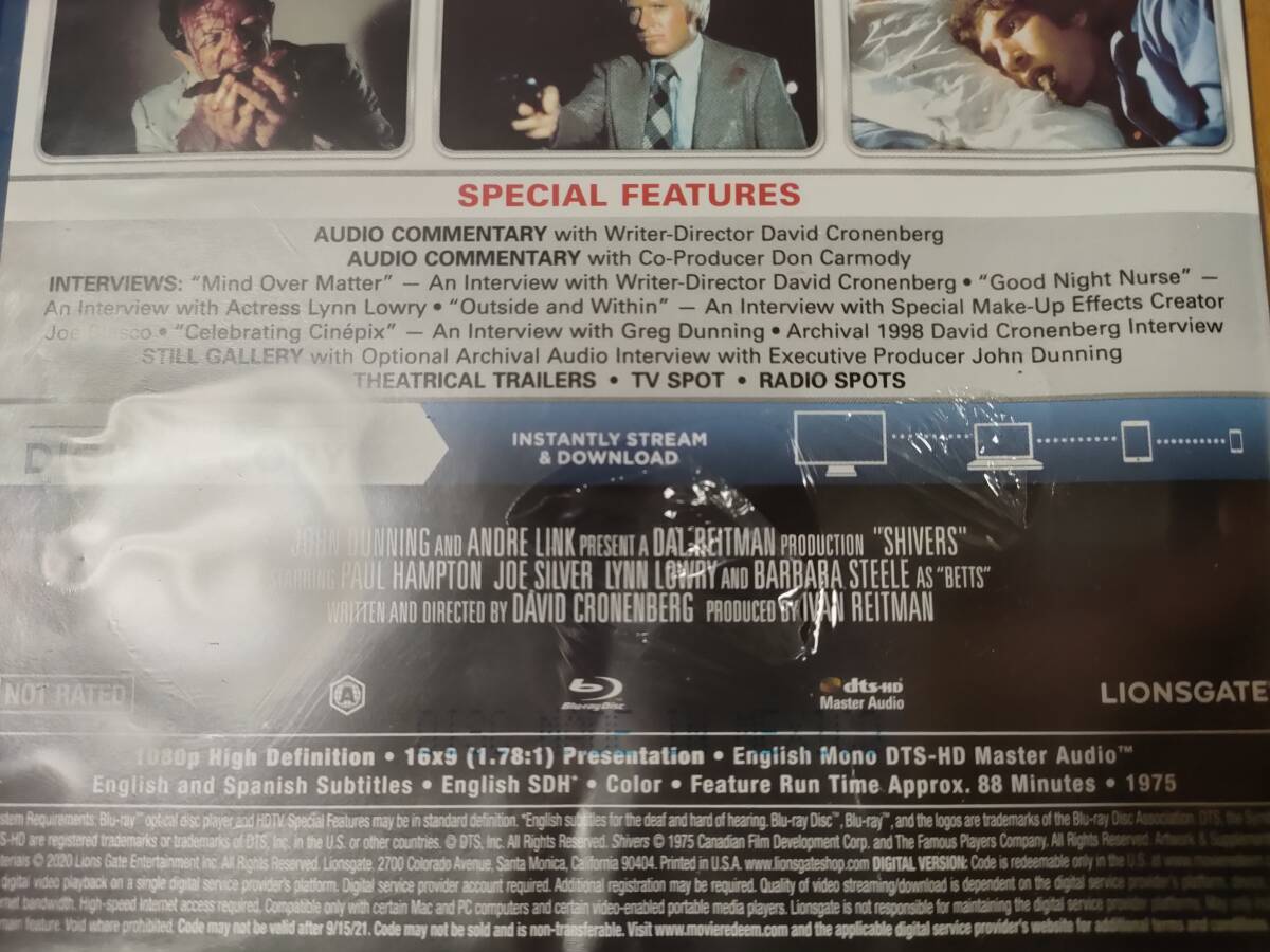 シーバース 人喰い生物の島　未開封輸入盤Blu-ray　最終盤/リン・ローリイ/アイヴァン・ライトマン/デヴィッド・クローネンバーグ_画像3