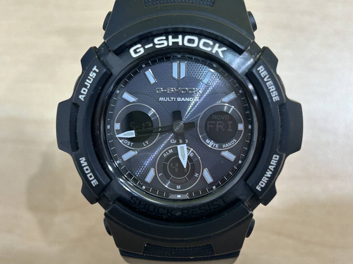 【23711】CASIO カシオ G-SHOCK AWG-M100BW マルチバンド6 電波ソーラー 腕時計 ブラック_画像1