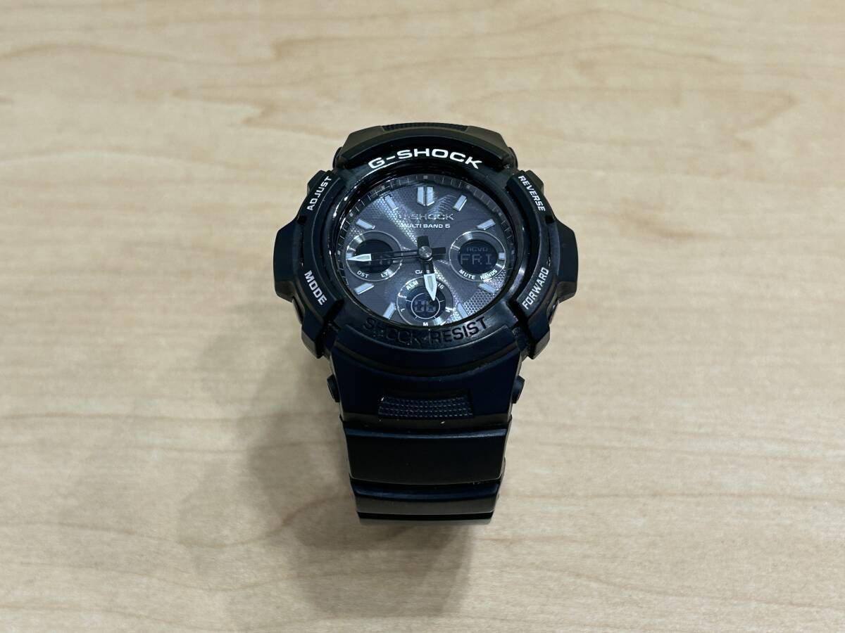 【23711】CASIO カシオ G-SHOCK AWG-M100BW マルチバンド6 電波ソーラー 腕時計 ブラック_画像4