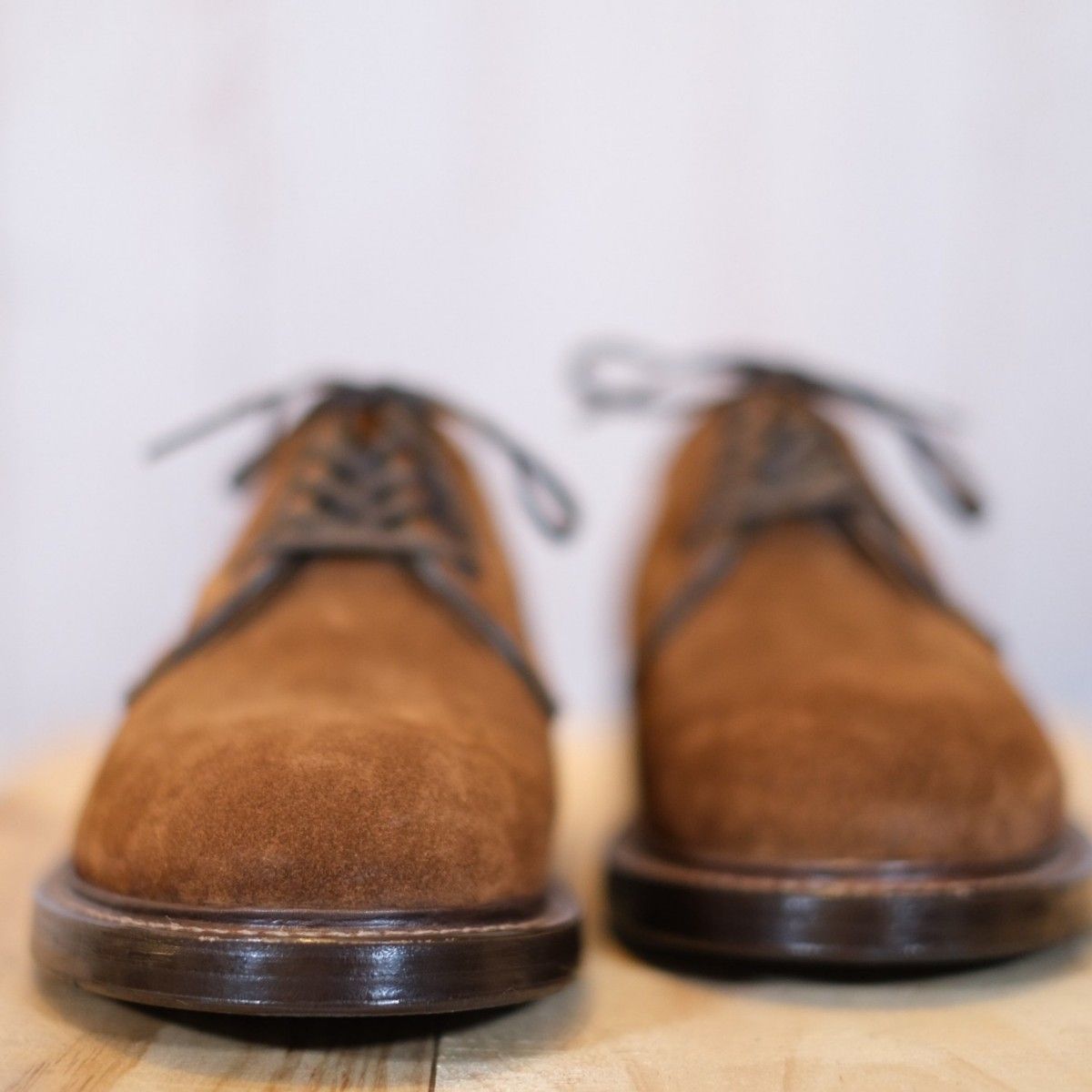 WHEEL ROBE / PLAINTOE BLUCHER / ウィールローブ  / スウェード / 15066S / ブラウン