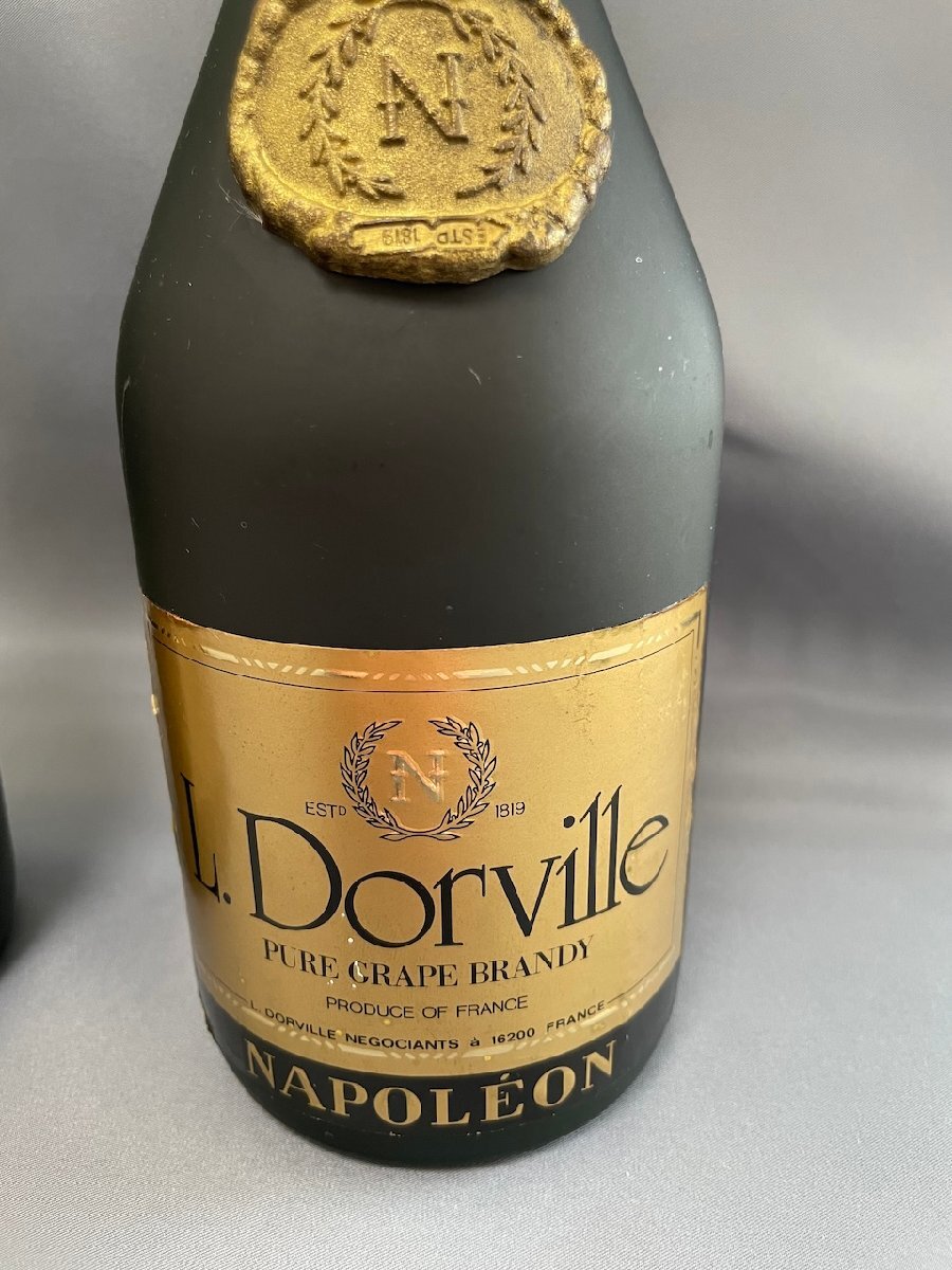 未開栓 古酒 2本セット ドゥービル ナポレオン 箱無し 700ml 40% L.Dorville NAPOLRON Pure Grape Brandyの画像5