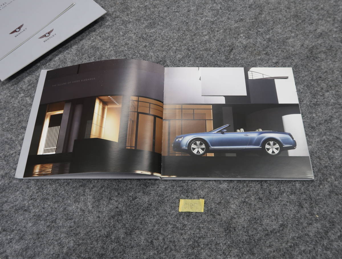  Bentley Continental GTC catalog 2008 year 50 page spec sifike-shon color trim guide C187 postage 370 jpy 