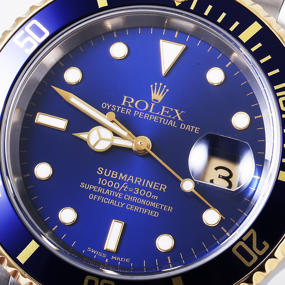 ロレックス サブマリーナ デイト 16613 ブルー Y番 中古 メンズ 腕時計　_画像6