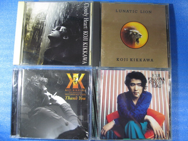 ●送料220円～ 良品 ★ 吉川晃司 CD 4点セット ♪ Thank You セルフカヴァー ベスト アルバム FOREVER ROAD LUNATIC LION Cloudy Heart_画像1