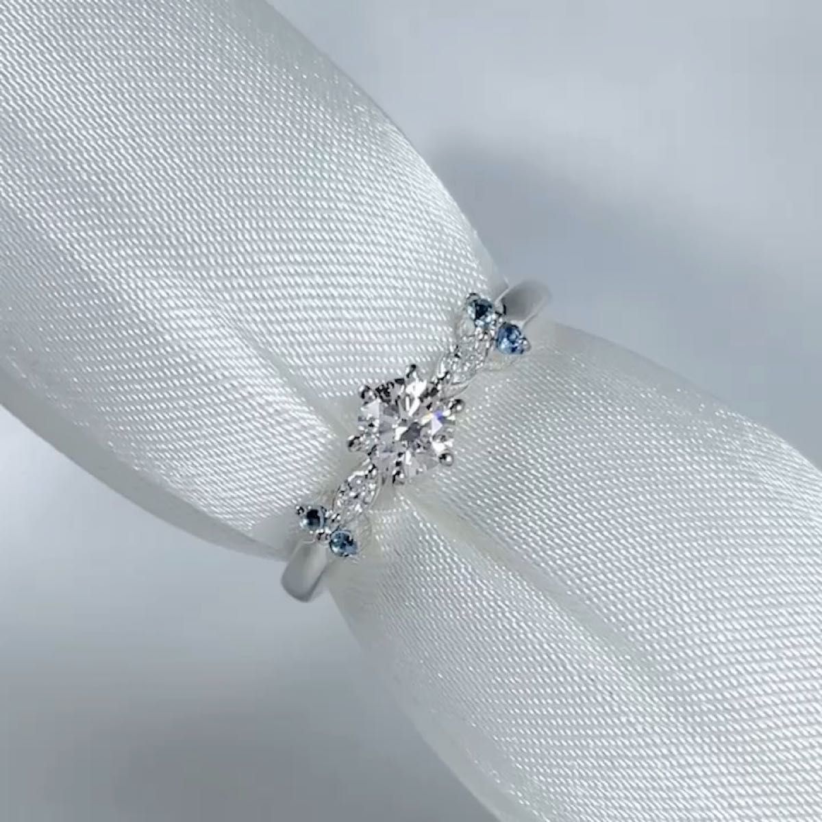 Pt900 天然ダイヤモンド 0.27ct 0.05ct リング