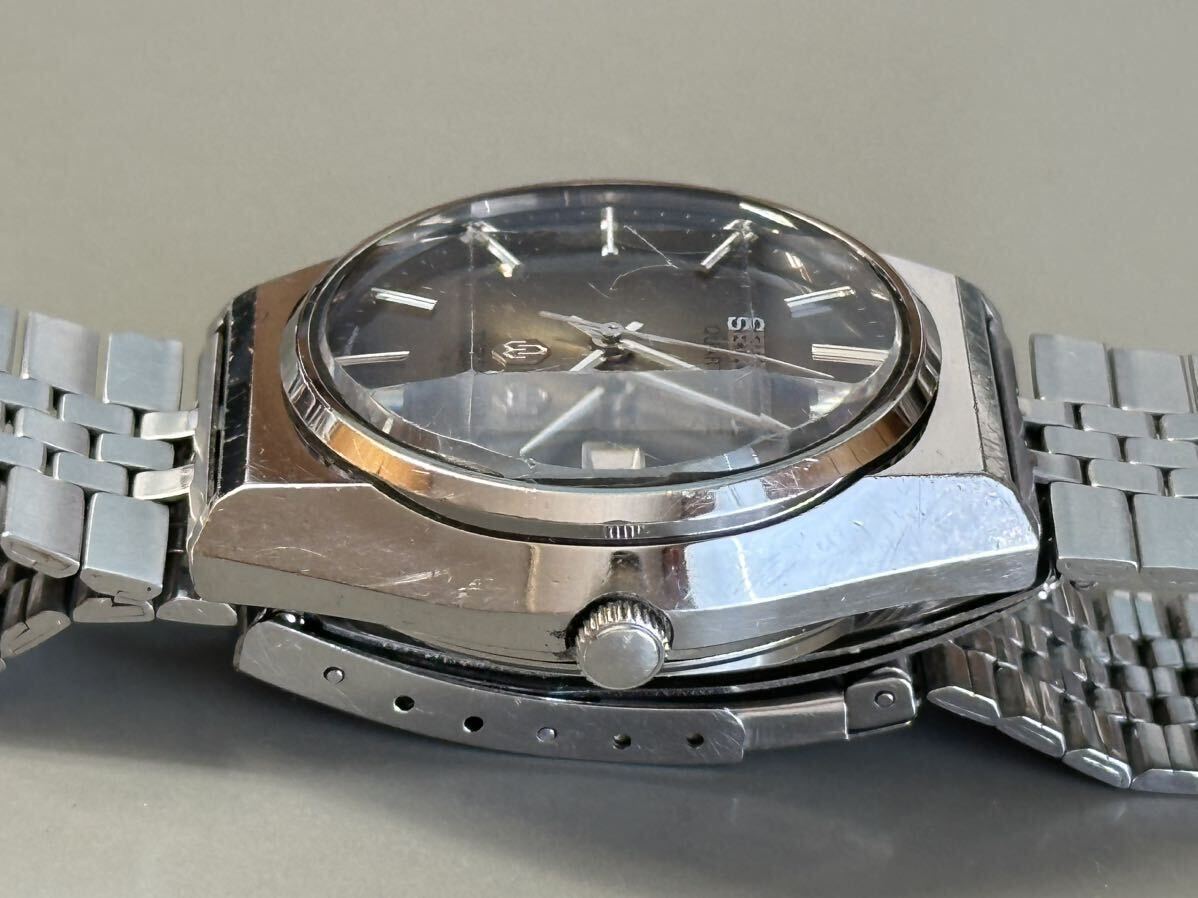 1円〜◆SEIKO セイコー TYPE ll タイプ2 カットガラス 0903-8140 ブラウン文字盤 クォーツ メンズ腕時計 の画像5