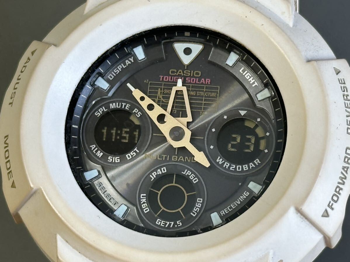 1円〜◆CASIO カシオ G-SHOCK ソーラー電波時計 マルチバンド5 AWG-525B メンズ腕時計 25周年記念モデル 稼働品 _画像9