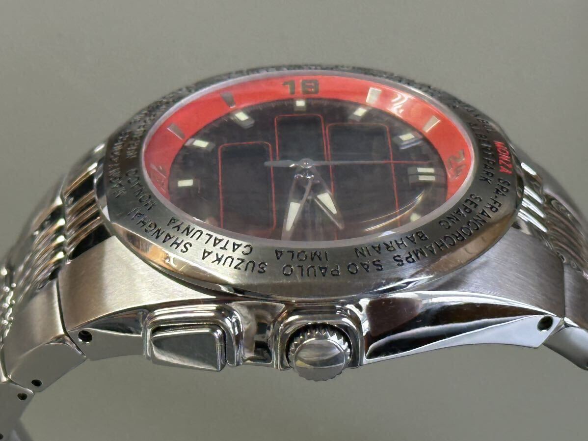 1円〜◆Marlboro マルボロ WARLD TIME クロノグラフ LIMITED MODEL 2005A アナデジ F1 サーキット 限定 クォーツ メンズ腕時計 稼働品の画像5