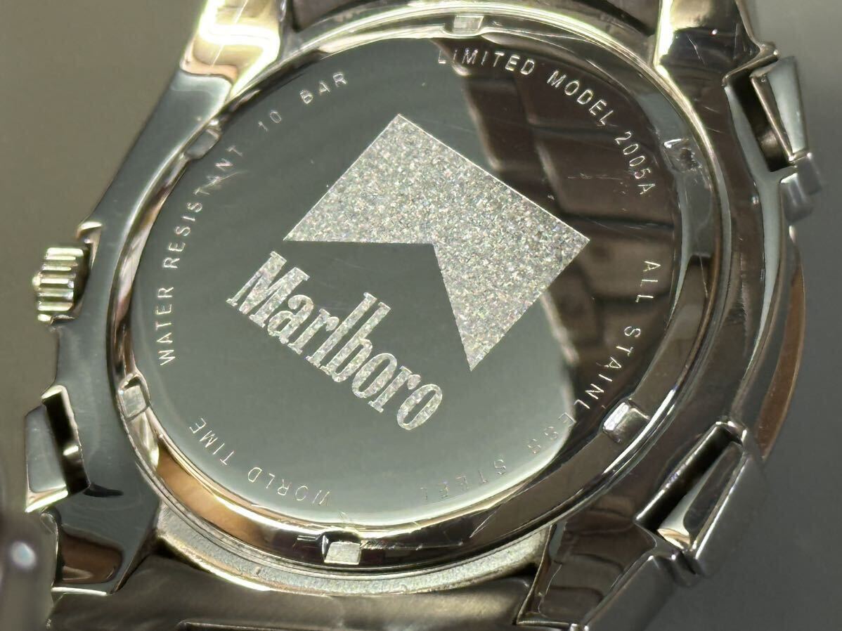 1円〜◆Marlboro マルボロ WARLD TIME クロノグラフ LIMITED MODEL 2005A アナデジ F1 サーキット 限定 クォーツ メンズ腕時計 稼働品の画像8
