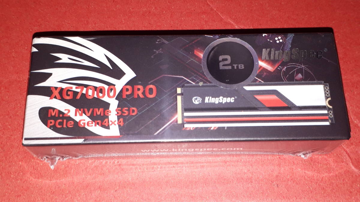 ★★★Kingspec-SSD,M.2 PCie4X4 NVMe　２TB★新品★読み約7400MB/s書き約6500MB/s★★★_画像1