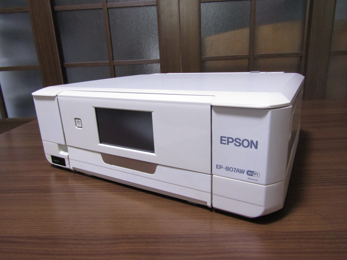 【ジャンク】EPSON EP-807AW エプソン A4インクジェットプリンター複合機 カラリオ スキャン/コピー/有線・無線LAN対応 ホワイト_画像9