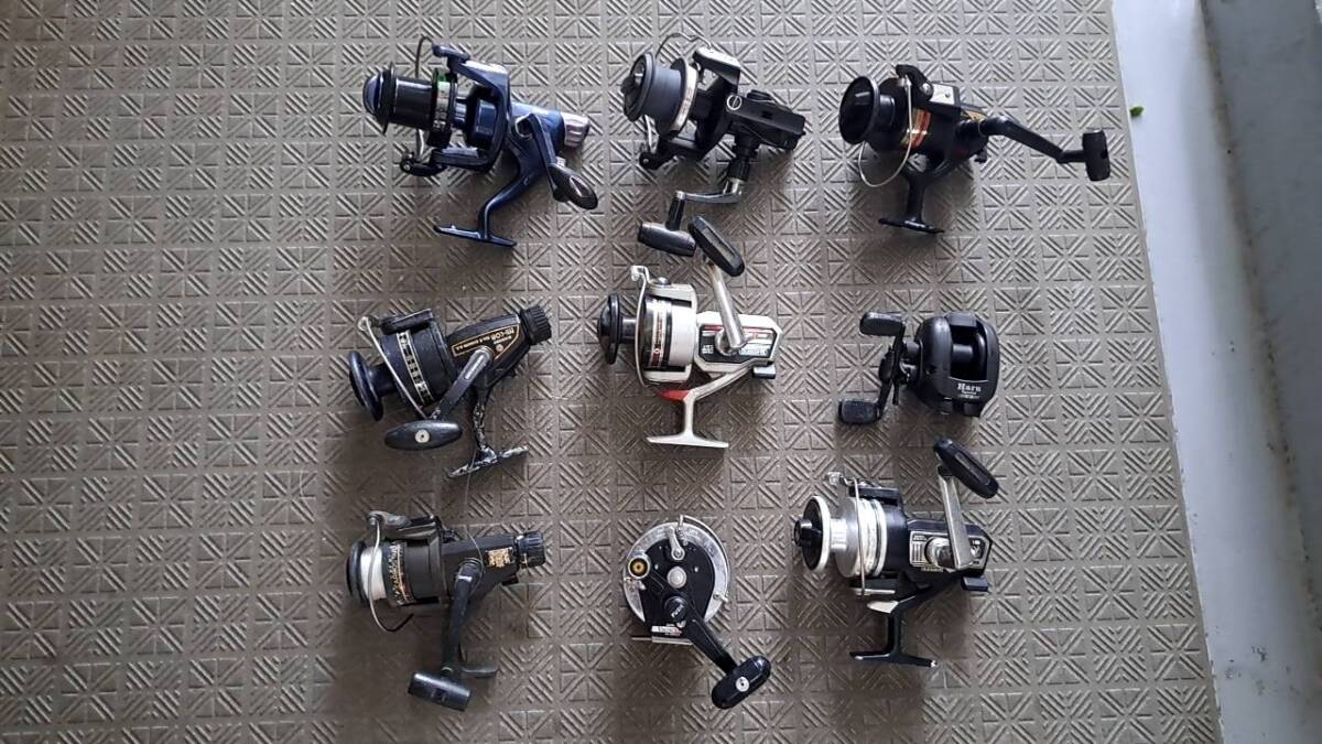 Daiwa・SHIMANO・RYOBI etc. スピニングリール いろいろまとめて 9点 中古 ＃42の画像1