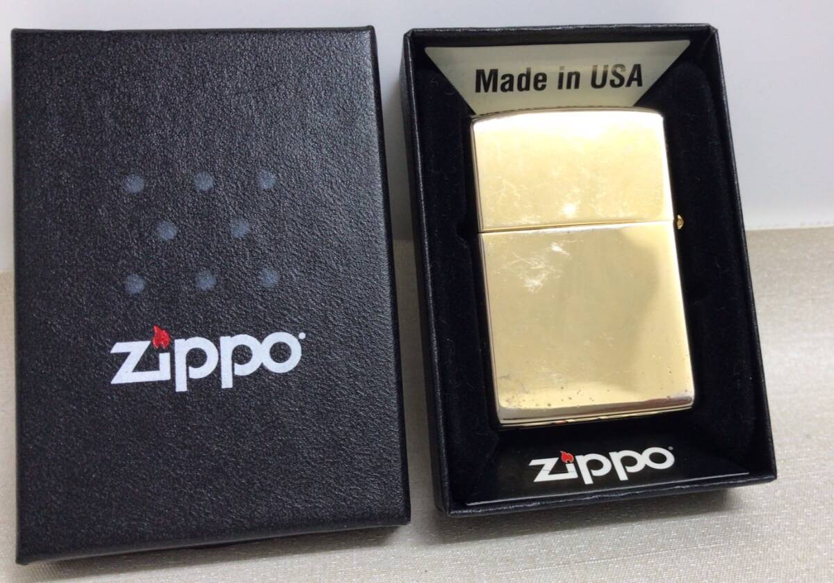 【1円スタート】【ZIPPO ジッポーライター】【中古品/良品】【シェルホース】【カラー：YGD】【箱付】_画像3