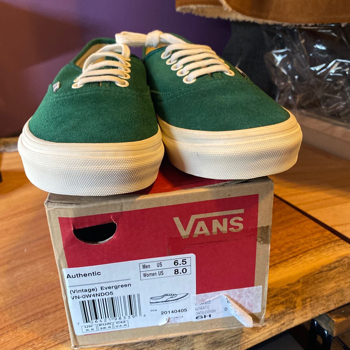 vans authentic vintage evergreen 新品　デッド　24.5cm_画像3