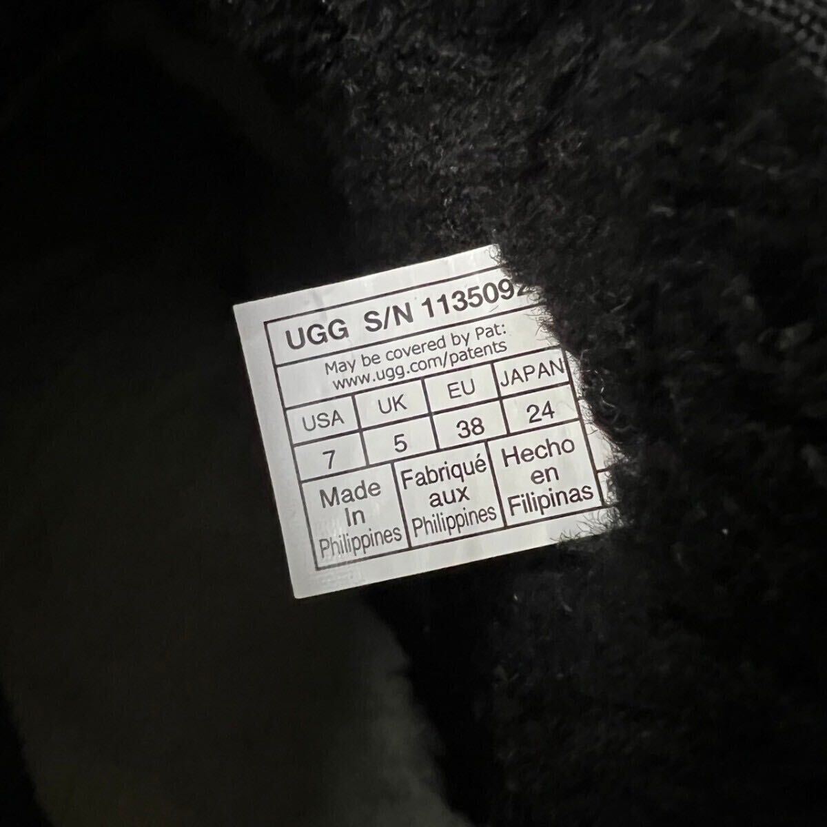 UGG アグ ムートンブーツ　厚底レディースブーツ クラシック ウルトラミニ プラットフォーム ブラック 24.0cm_画像7