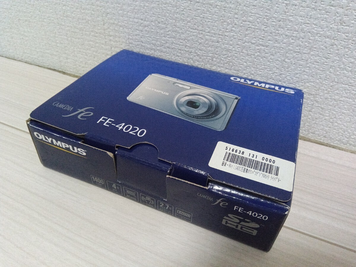 【極美品】 OLYMPUS FE-4020 コンパクトデジタルカメラ　オリンパス デジカメ ブルー 元箱 付属品あり_画像2