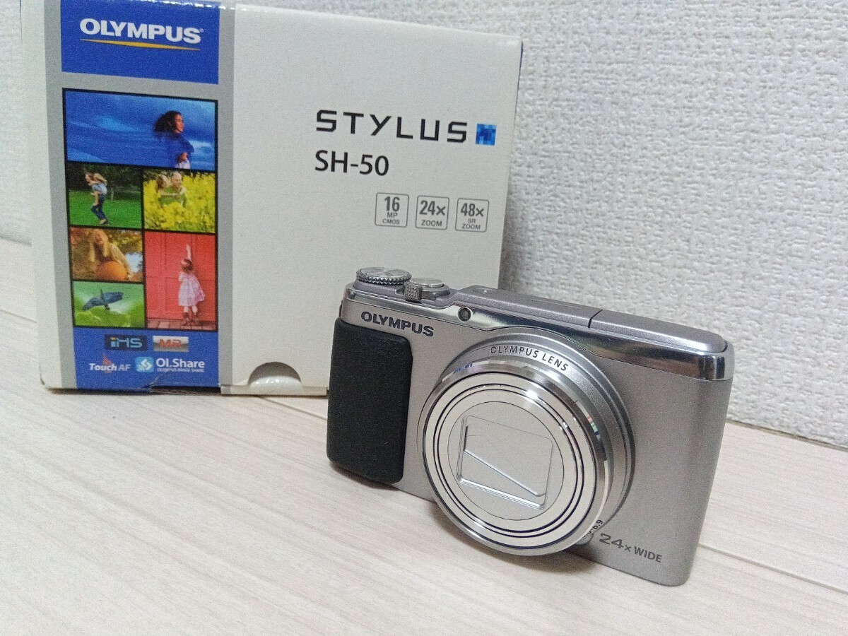 【美品】OLYMPUS STYLUS SH-50 コンパクトデジタルカメラ　オリンパス デジカメ 元箱あり_画像1