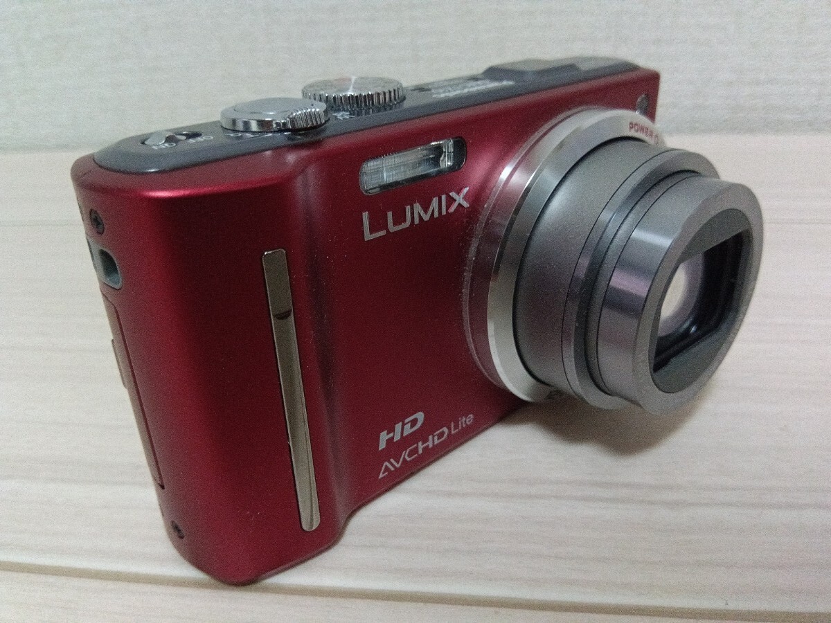【動作美品】 Panasonic DMC-TZ10 LUMIX デジタルカメラ　パナソニック ルミックス 動作確認済み バッテリー 元箱あり レッド_画像5
