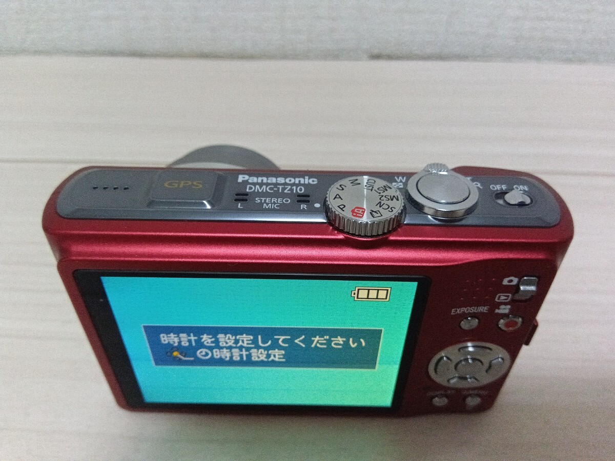 【動作美品】 Panasonic DMC-TZ10 LUMIX デジタルカメラ　パナソニック ルミックス 動作確認済み バッテリー 元箱あり レッド_画像7