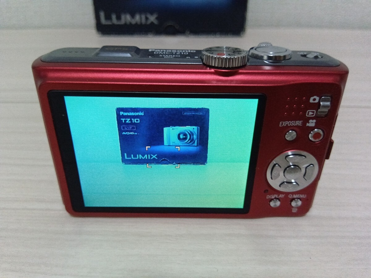 【動作美品】 Panasonic DMC-TZ10 LUMIX デジタルカメラ　パナソニック ルミックス 動作確認済み バッテリー 元箱あり レッド_画像6