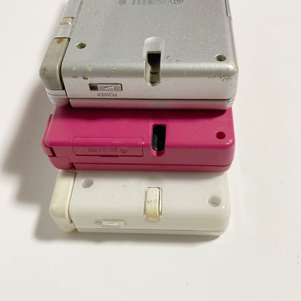Nintendo DS / DS Lite ☆ シルバー ホワイト ピンク 3点 ジャンク 未動作 パーツ取り レトロ ゲーム 任天堂■SAC125の画像3