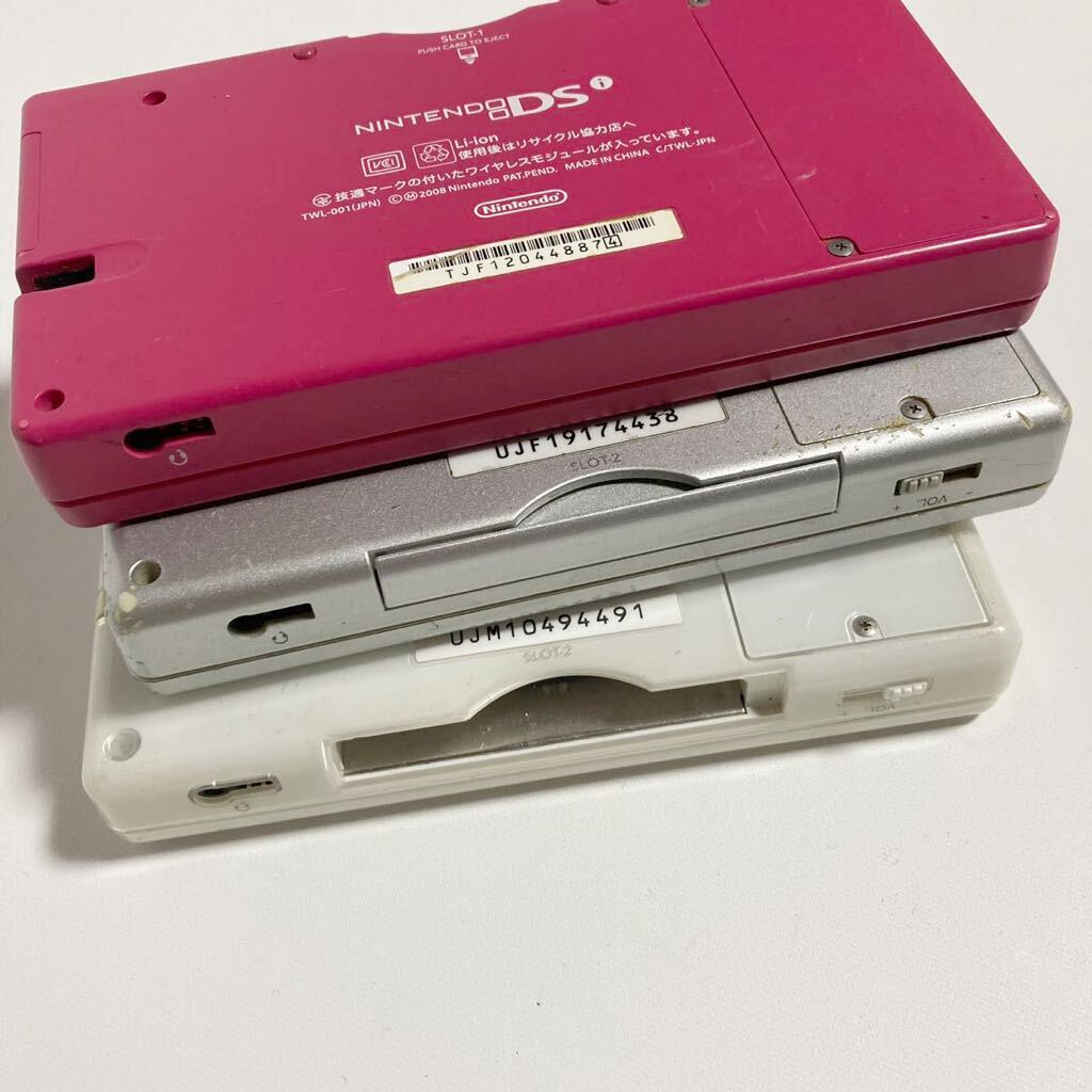 Nintendo DS / DS Lite ☆ シルバー ホワイト ピンク 3点 ジャンク 未動作 パーツ取り レトロ ゲーム 任天堂■SAC125の画像4