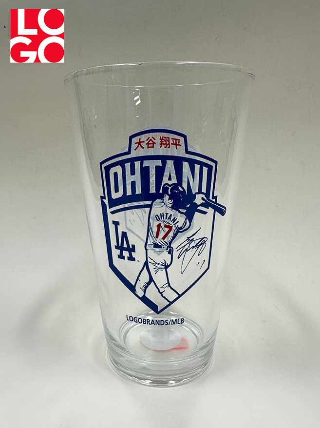 【送料無料】Logobrand ロゴブランド LA Dodgers 16oz Ohtani Pint Glass　ドジャーズ　大谷選手プリントグラス　lb515pg16ps01_画像1