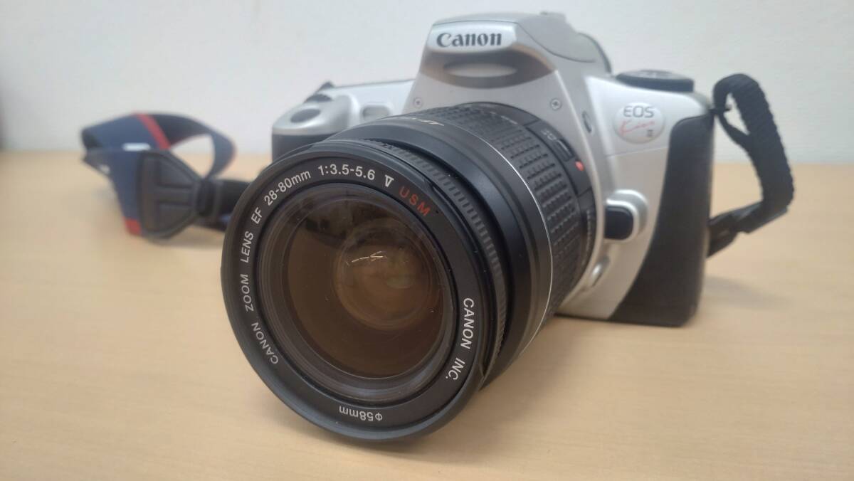 #10283 Canon キヤノン EOS KissⅢ レンズセット EF 28-80mm 1:3.5-5.6 75-300mm 1:4-5.6 USM 動作未確認 ジャンクの画像2