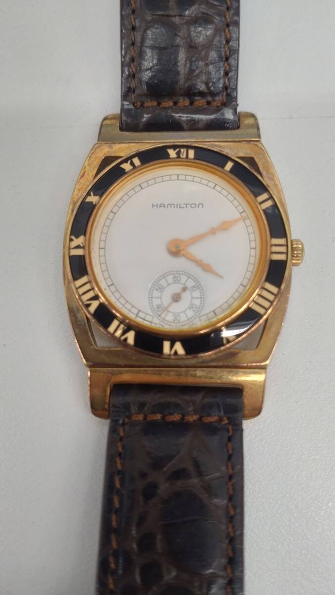 #11492 HAMILTON ハミルトン クォーツ 腕時計 メンズ 不動品の画像2