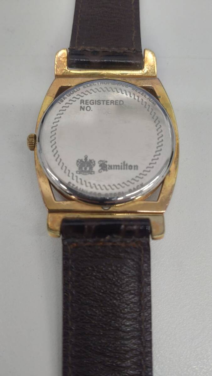 #11492 HAMILTON ハミルトン クォーツ 腕時計 メンズ 不動品の画像8