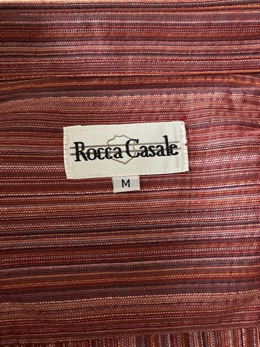 しじら織【Rocca Casale ロッカカザーレ】綿100％の半袖シャツ　メンズ　Mサイズ