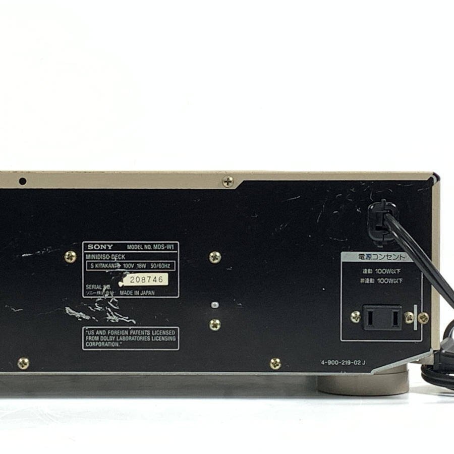 SONY Sony MDS-W1 W-MD deck * simple inspection goods [TB]