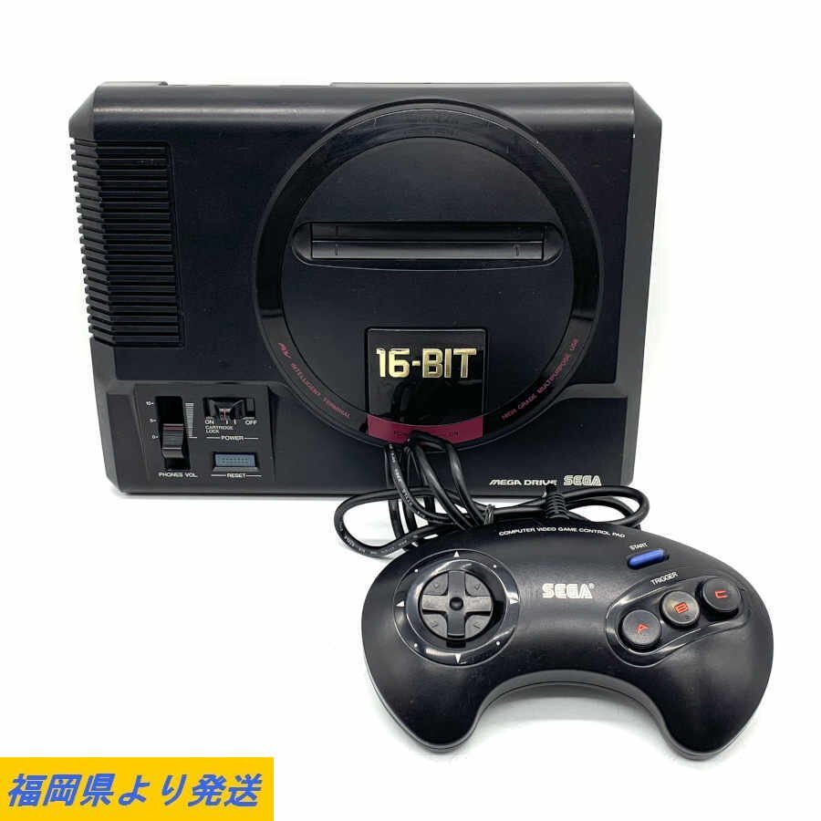 SEGA セガ メガドライブ コントローラー付 起動OK ※動作/状態説明あり ＊簡易検査品【福岡】_画像1