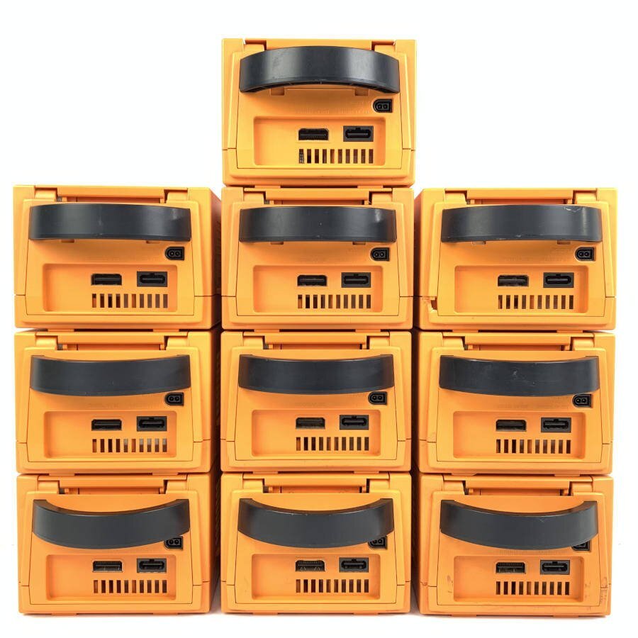 NINTENDO nintendo Nintendo Game Cube orange game machine body set sale 10 pcs. set with defect * junk [GH]