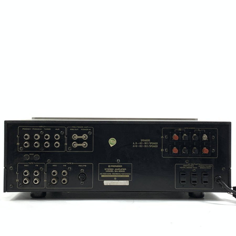 PIONEER パイオニア SA-8900 プリメインアンプ 実効出力80W+80W(8Ω)◆簡易検査品_画像5